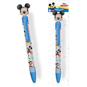 Penna 4 colori con topper in gomma 3D - Michey Topolino