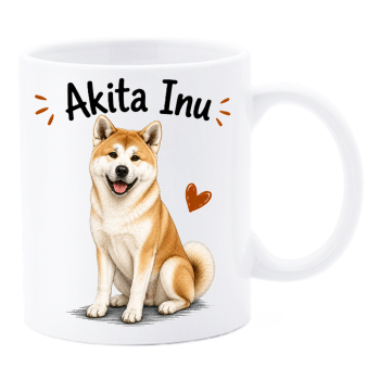 Tazza mug ceramica in scatola "Cat&Dog" - Akita Inu