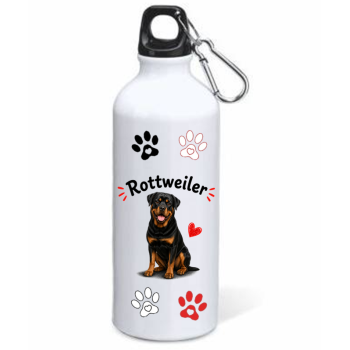 Borraccia alluminio 500 ML con moschettone "Cat&Dog" -...