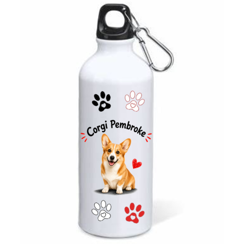 Borraccia alluminio 500 ML con moschettone...