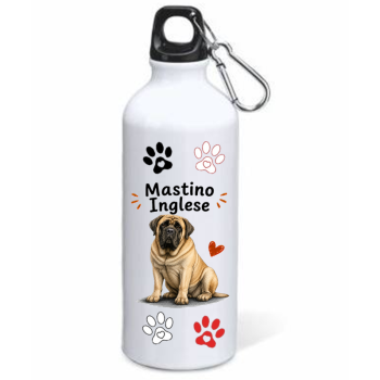 Borraccia alluminio 500 ML con moschettone "Cat&Dog" -...