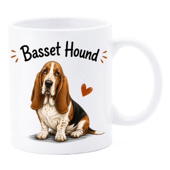 Tazza mug ceramica in scatola "Cat&Dog" - Basset Hound