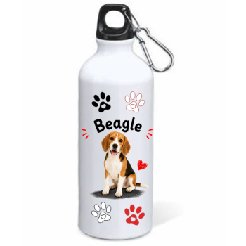 Borraccia alluminio 500 ML con moschettone "Cat&Dog" -...