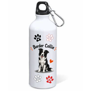 Borraccia alluminio 500 ML con moschettone "Cat&Dog" -...