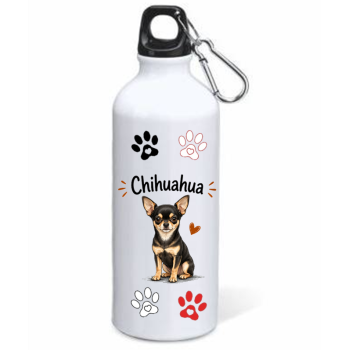 Borraccia alluminio 500 ML con moschettone "Cat&Dog" -...