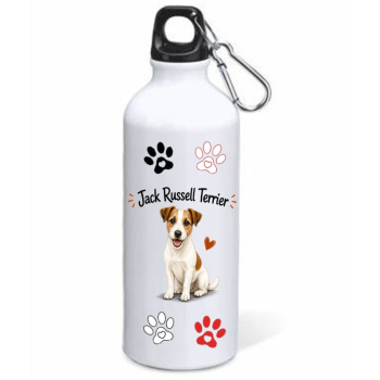 Borraccia alluminio 500 ML con moschettone "Cat&Dog" -...