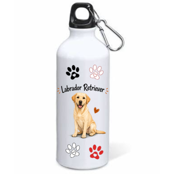 Borraccia alluminio 500 ML con moschettone "Cat&Dog" -...