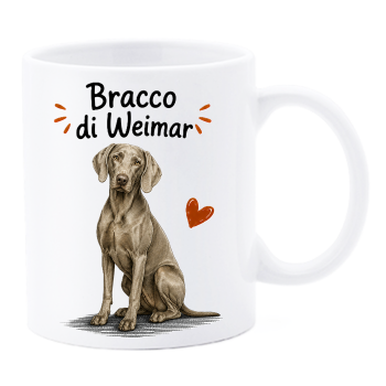 Tazza mug ceramica in scatola "Cat&Dog" - Bracco di Weimar