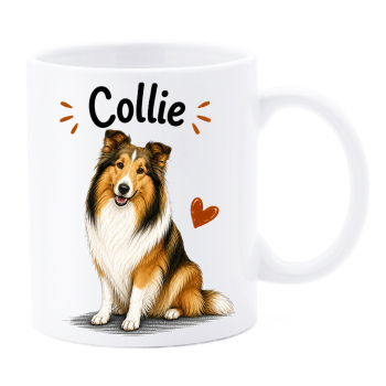 Tazza mug ceramica in scatola "Cat&Dog" - Collie