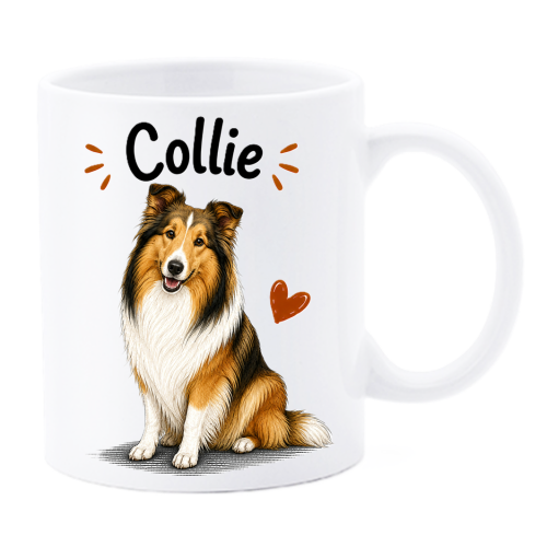 Tazza mug ceramica in scatola "Cat&Dog" - Collie