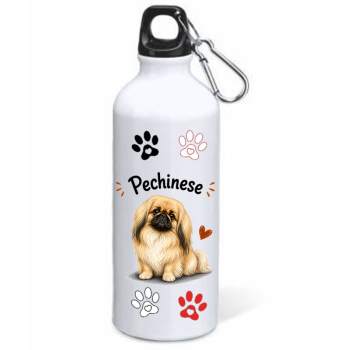Borraccia alluminio 500 ML con moschettone "Cat&Dog" -...