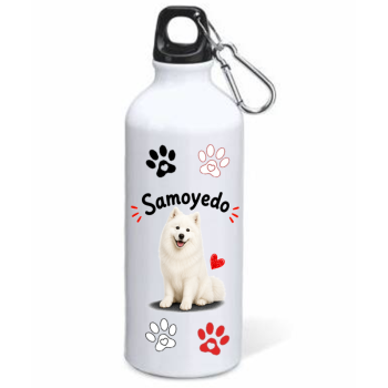Borraccia alluminio 500 ML con moschettone "Cat&Dog" -...
