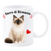 Tazza mug ceramica in scatola "Cat&Dog" - Sacro di Birmania