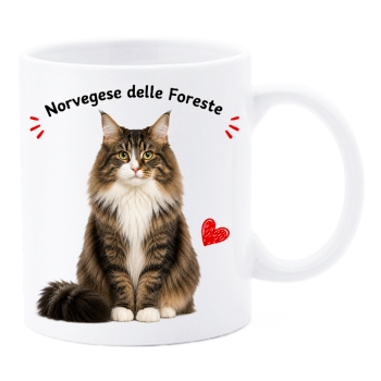 Tazza mug ceramica in scatola "Cat&Dog" - Norvegese delle...