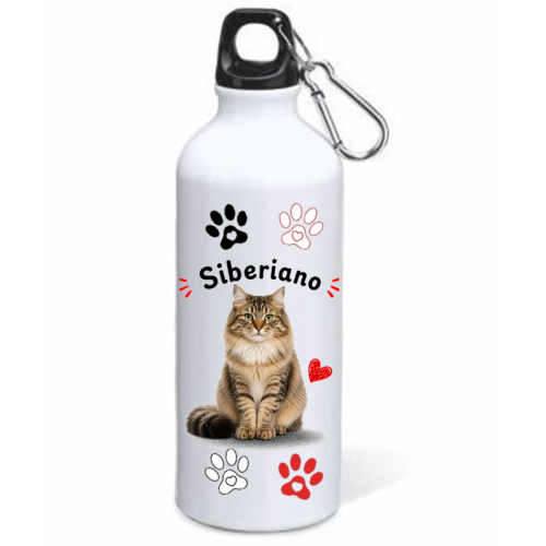 Borraccia alluminio 500 ML con moschettone...