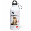 Borraccia alluminio 500 ML con moschettone "Cat&Dog" - Siberiano