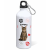 Borraccia alluminio 500 ML con moschettone "Cat&Dog" - Europeo