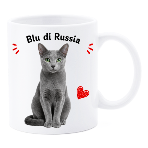 Tazza mug ceramica in scatola "Cat&Dog" - Blu...