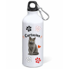 Borraccia alluminio 500 ML con moschettone "Cat&Dog" - Certosino