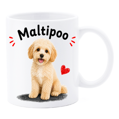 Tazza mug ceramica in scatola "Cat&Dog" - Maltipoo