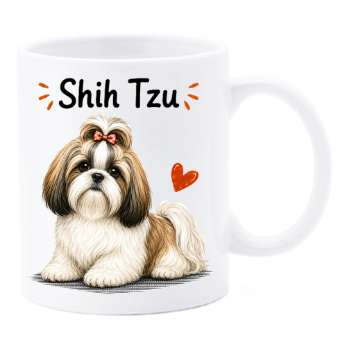 Tazza mug ceramica in scatola "Cat&Dog" - Shih Tzu