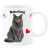 Tazza mug ceramica in scatola "Cat&Dog" - Nebelung