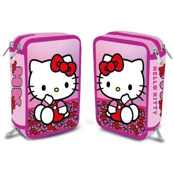 Astuccio completo 3 zip - Hello Kitty