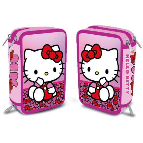 Astuccio completo 3 zip - Hello Kitty