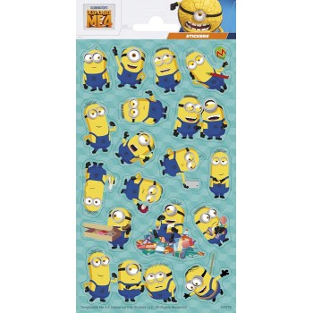 Stickers in foglio Cm. 20x10 - Minions