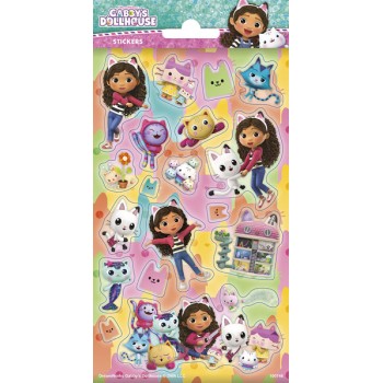 Stickers in foglio Cm. 20x10 - Gabby Dollhouse