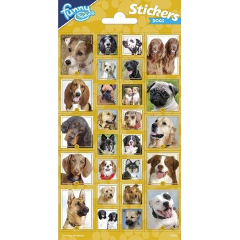 Stickers in foglio Cm. 20x10 - Cani