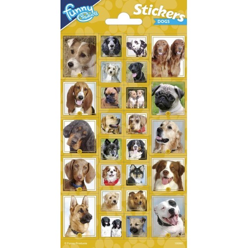 Stickers in foglio Cm. 20x10 - Cani