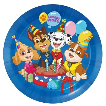 Piatti carta Cm. 23 - Confezione 8 pezzi - Paw Patrol Blu