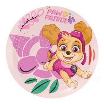 Piatti carta Cm. 18 - Confezione 8 pezzi - Paw Patrol Skye