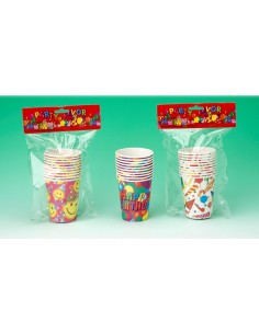 Bicchieri carta - Confezione 10 pezzi - Fantasie assortite