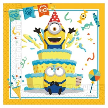 Tovaglioli carta Cm. 33x33 - Confezione 20 pezzi - Minions