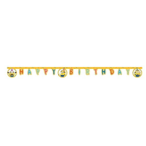 Festone banner scritta Happy birthday Cm. 200 -...