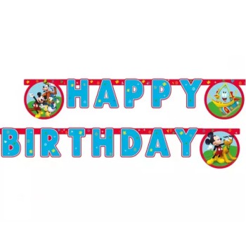 Festone banner scritta Happy birthday Cm. 200 - Topolino...
