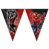 Festone bandierine in cartoncino Cm. 230 - Spiderman Web