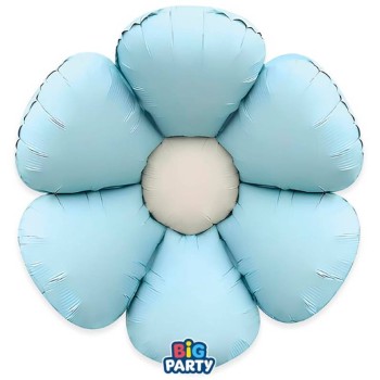 Palloncino mylar Cm. 47,5x59,5 - Light Blue Flower