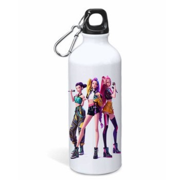 Borraccia alluminio 500 ML con moschettone in scatola -...