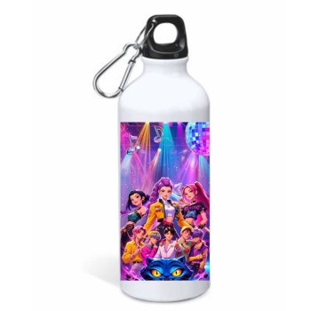Borraccia alluminio 500 ML con moschettone in scatola -...