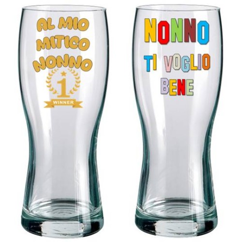 Pinta birra in vetro in scatola regalo - Nonno...