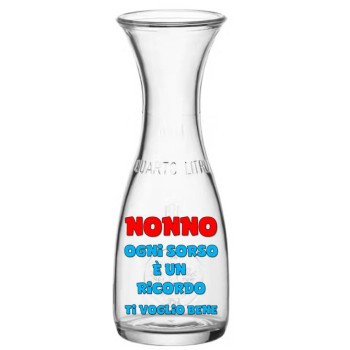 Quartino in vetro bollato 250 ML in scatola regalo - Nonno