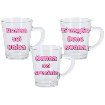Tazzina da caffè in vetro con scatola regalo - Nonna -...