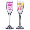 Flute vetro con scatola regalo "Nonna" - Soggetti assortiti