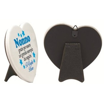 Cuore in ceramica Cm. 10 con basetta - Nonno 2