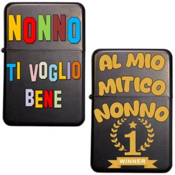 Accendino metallo con apertura a scatto - Nonno - Modelli...