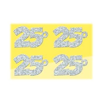 Set 4 scritte adesive in gomma eva glitterata Cm. 20x15 –...
