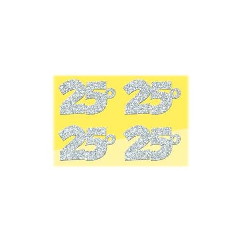 Set 4 scritte adesive in gomma eva glitterata...